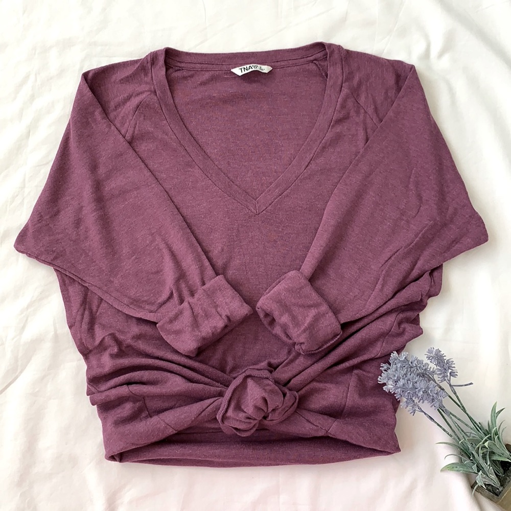 TNA purple/wine color long sleeve shirt, size small